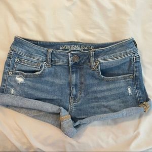 American Eagle Shortie jean shorts size 8